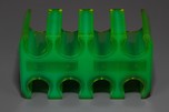 Rare Clear Bright Green Catalin Poker Chip Caddy with Chips - Incredible